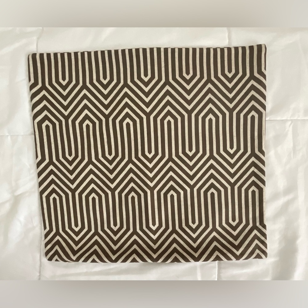 Geometric Brown and Cream Pillow Covers